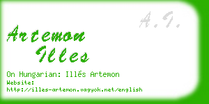 artemon illes business card